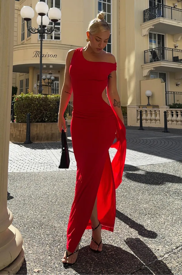 Women Maxi Dresses Runaway The Label MARA MAXI DRESS Red