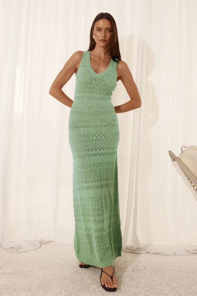 Women Maxi Dresses Runaway The Label MOON MAXI DRESS Sage