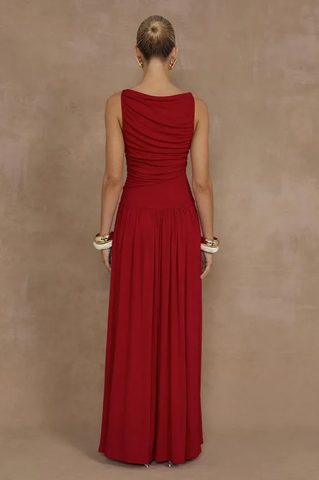 Women Maxi Dresses Runaway The Label NALLA MAXI DRESS Cherry