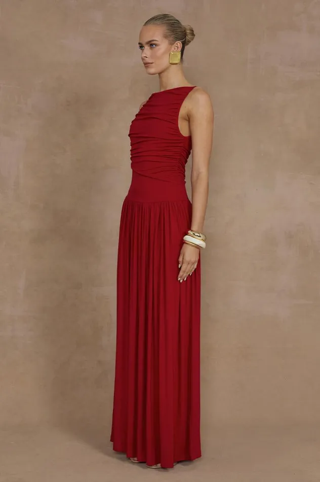 Women Maxi Dresses Runaway The Label NALLA MAXI DRESS Cherry