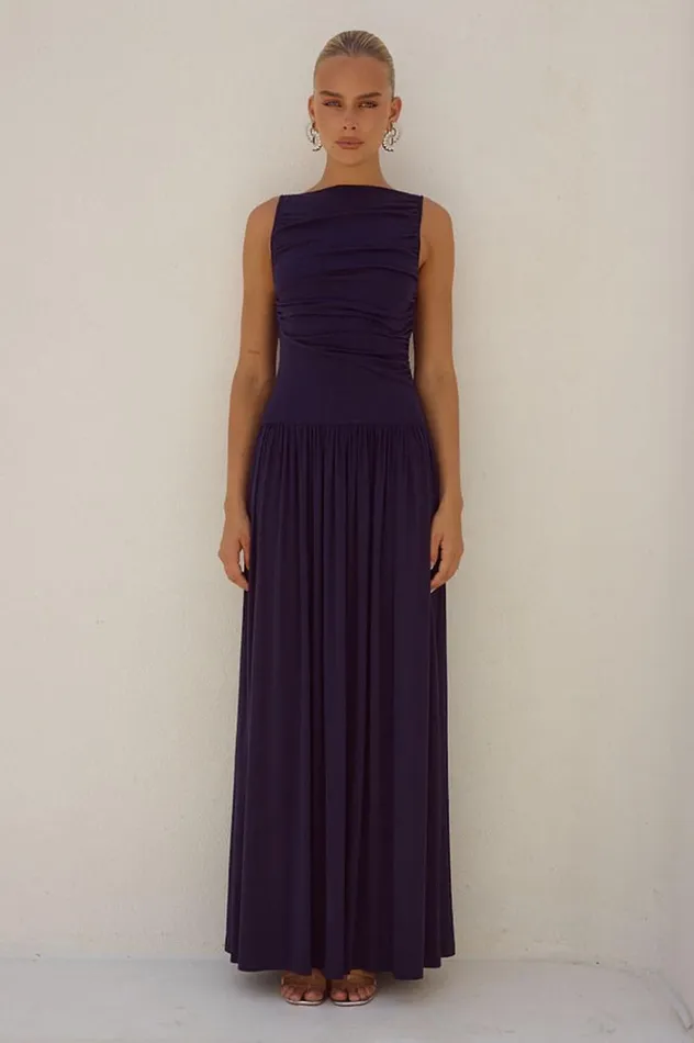 Women Maxi Dresses Runaway The Label NALLA MAXI DRESS Navy