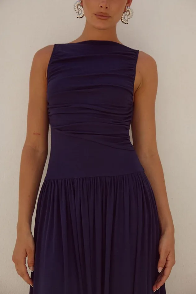Women Maxi Dresses Runaway The Label NALLA MAXI DRESS Navy