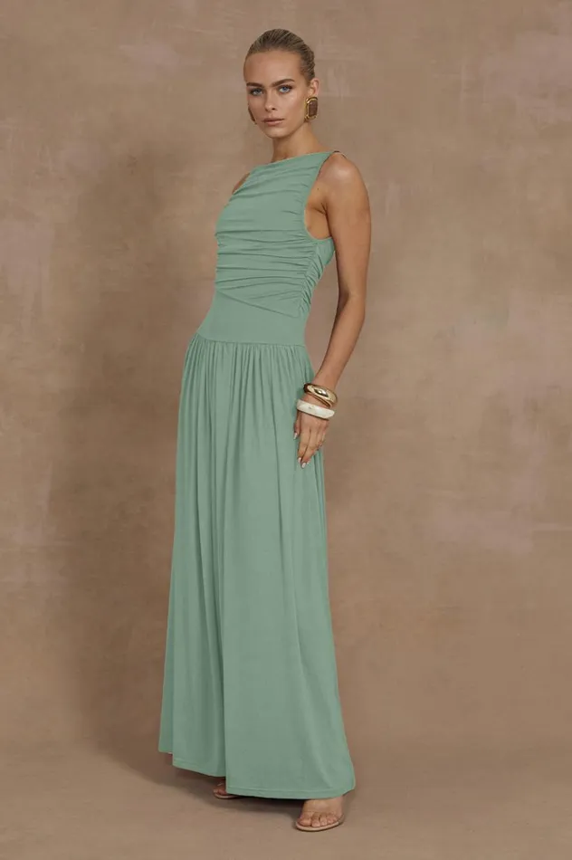 Women Maxi Dresses Runaway The Label NALLA MAXI DRESS Sage
