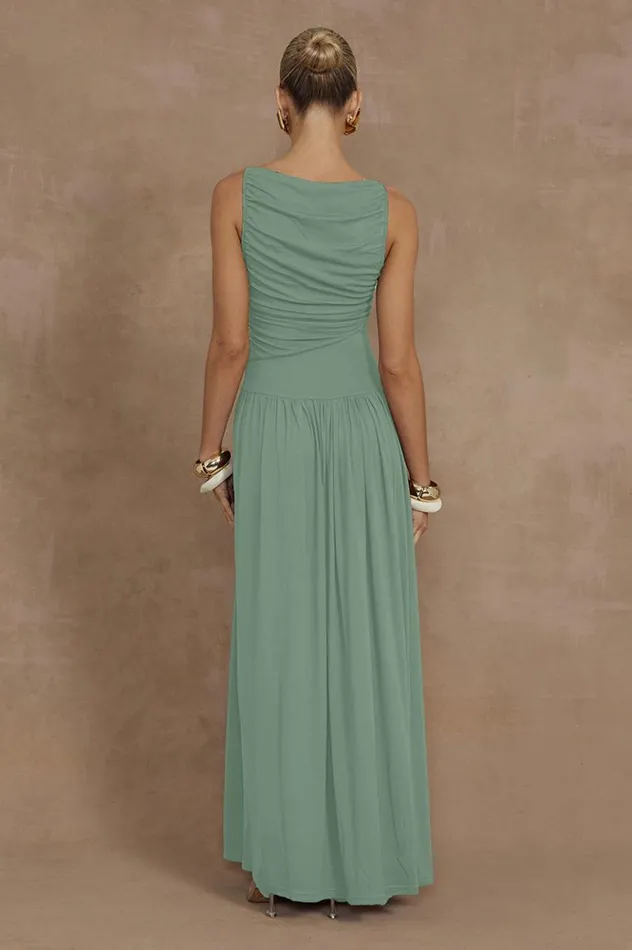 Women Maxi Dresses Runaway The Label NALLA MAXI DRESS Sage