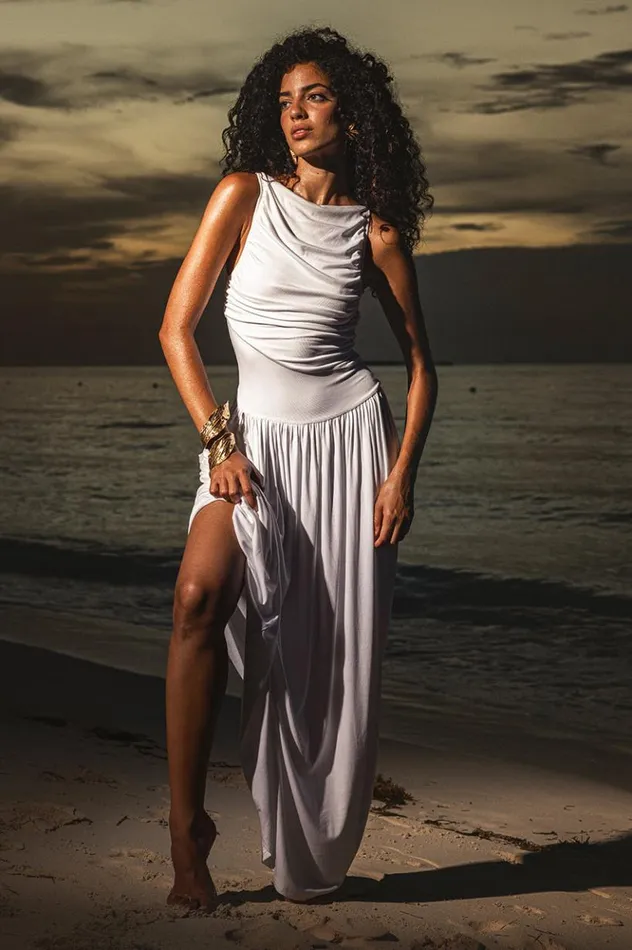 Women Maxi Dresses Runaway The Label NALLA MAXI DRESS White