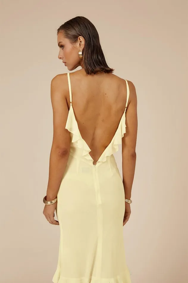 Women Maxi Dresses Runaway The Label NAMARI MAXI DRESS Lemon