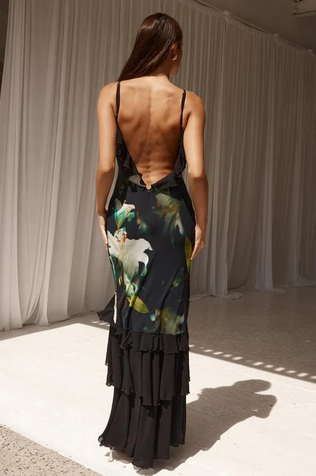Women Maxi Dresses Runaway The Label NAMARI MAXI DRESS Lily Print