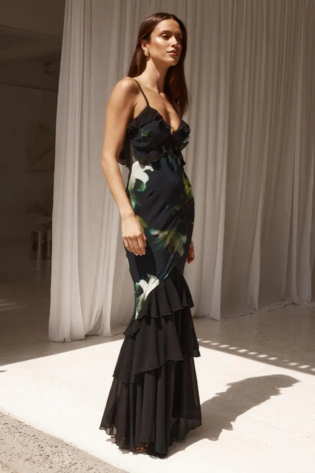 Women Maxi Dresses Runaway The Label NAMARI MAXI DRESS Lily Print
