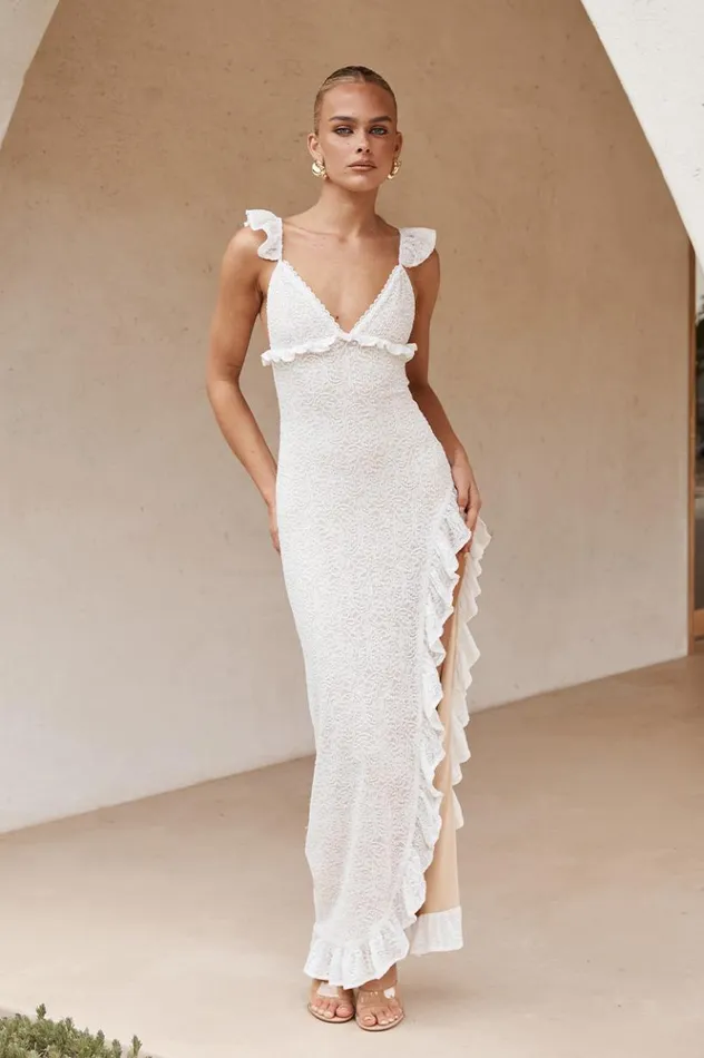 Women Maxi Dresses Runaway The Label ORLEAN MAXI DRESS White