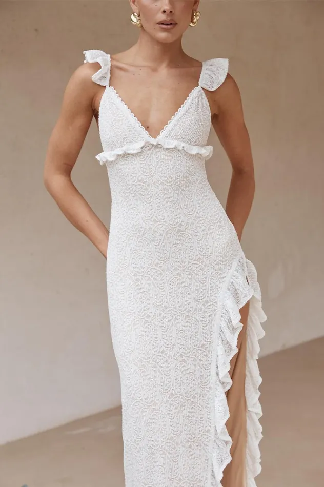 Women Maxi Dresses Runaway The Label ORLEAN MAXI DRESS White
