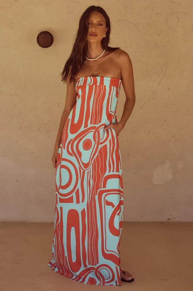 Women Maxi Dresses Runaway The Label PHAEDRA MAXI DRESS Alba Print