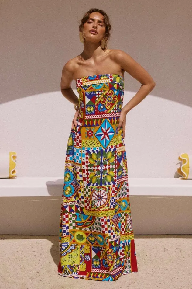 Women Maxi Dresses Runaway The Label PHAEDRA MAXI DRESS Phaedra Print