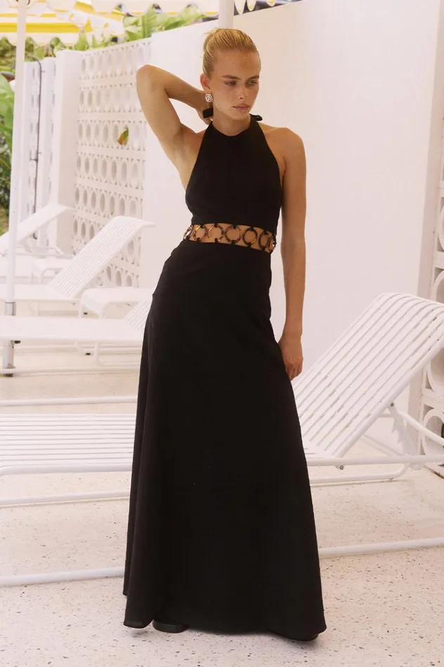 Women Maxi Dresses Runaway The Label RAFINA MAXI DRESS Black