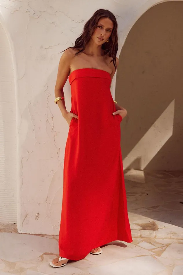 Women Maxi Dresses Runaway The Label SAPHIRA MAXI DRESS Jaffa