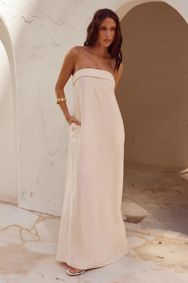 Women Maxi Dresses Runaway The Label SAPHIRA MAXI DRESS Stone