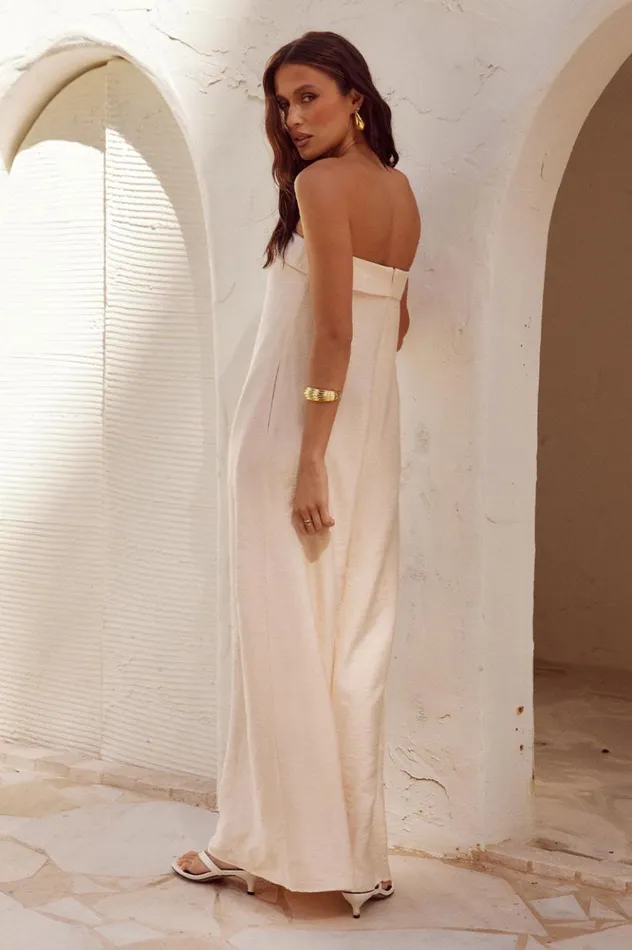 Women Maxi Dresses Runaway The Label SAPHIRA MAXI DRESS Stone