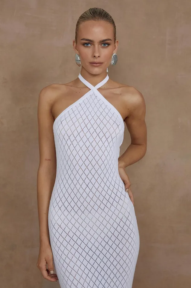 Women Maxi Dresses Runaway The Label SIMI MAXI DRESS White