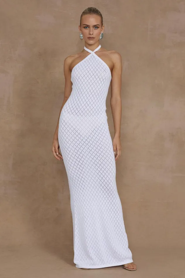 Women Maxi Dresses Runaway The Label SIMI MAXI DRESS White