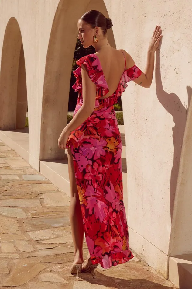 Women Maxi Dresses Runaway The Label VACANZA MAXI DRESS Romance Print