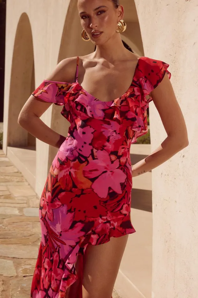 Women Maxi Dresses Runaway The Label VACANZA MAXI DRESS Romance Print
