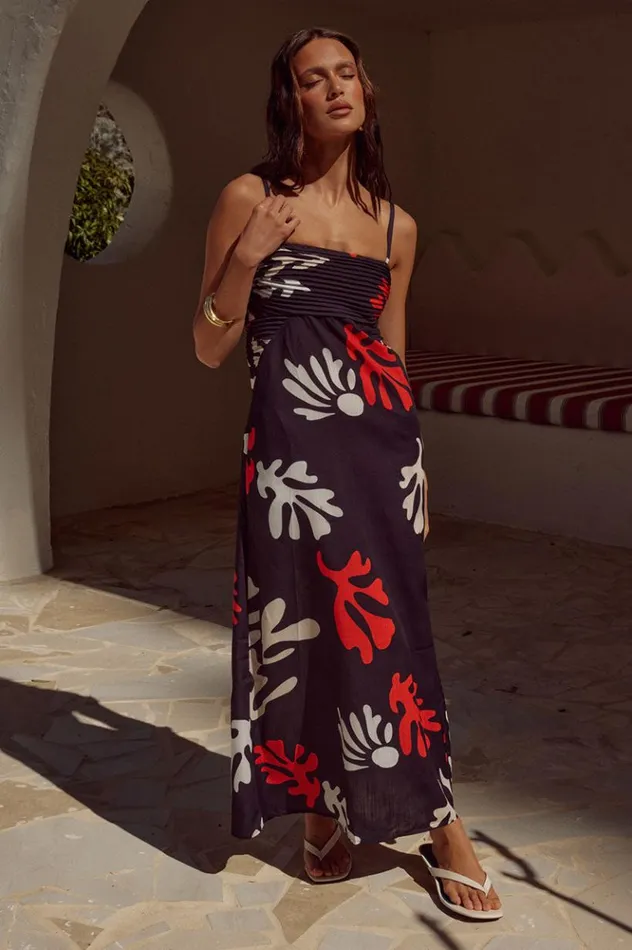 Women Maxi Dresses Runaway The Label VERONNE LONG MIDI DRESS Black
