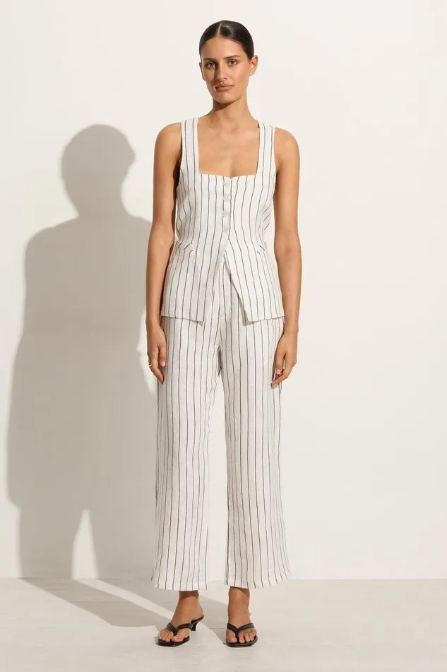 Women Maya Vest Trani Stripe Faithfull The Brand Tops Women Maya Vest Trani Stripe Faithfull The Brand Tops