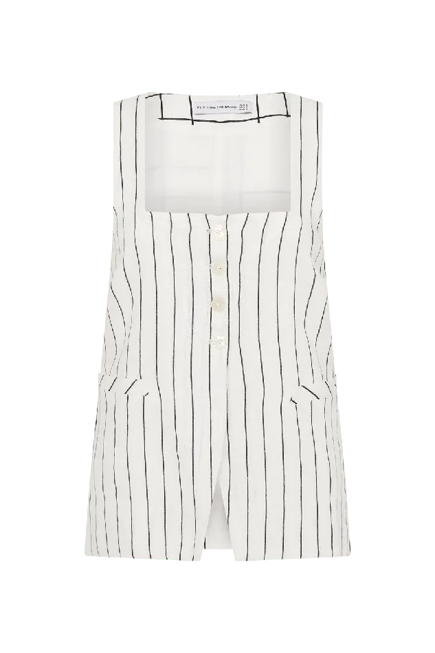 Women Maya Vest Trani Stripe Faithfull The Brand Tops Women Maya Vest Trani Stripe Faithfull The Brand Tops