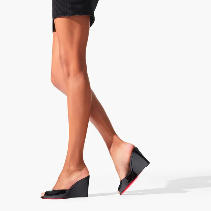 Women Me Dolly Zeppa 85 Mm Mules 8211 Patent Leather 8211 Black Black Christian Louboutin Mules