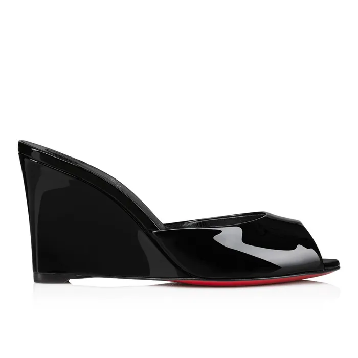 Women Me Dolly Zeppa 85 Mm Mules 8211 Patent Leather 8211 Black Black Christian Louboutin Mules