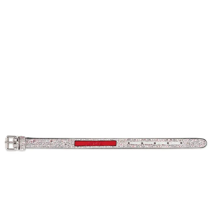 WomenMen Loubicollar XS Pet Collar 8211 Metallic Suede Strass And Rubber 8211 Silver Silver Christian Louboutin Pet Accessories WomenMen Loubicollar XS Pet Collar 8211 Metallic Suede Strass And Rubber 8211 Silver Silver Christian Louboutin Pet Accessories