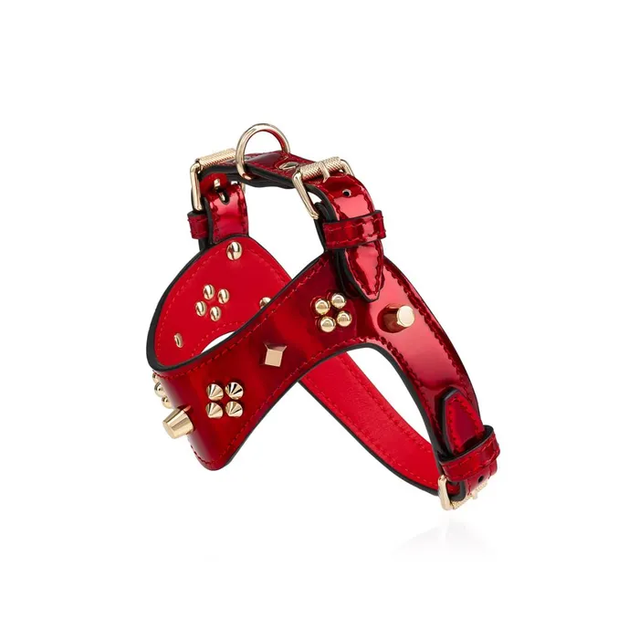 WomenMen Loubiharness XS Pet Harness 8211 Patent Calf Psychic And Spikes Carasky 8211 Loubi Red Christian Louboutin Pet Accessories WomenMen Loubiharness XS Pet Harness 8211 Patent Calf Psychic And Spikes Carasky 8211 Loubi Red Christian Louboutin Pet Accessories