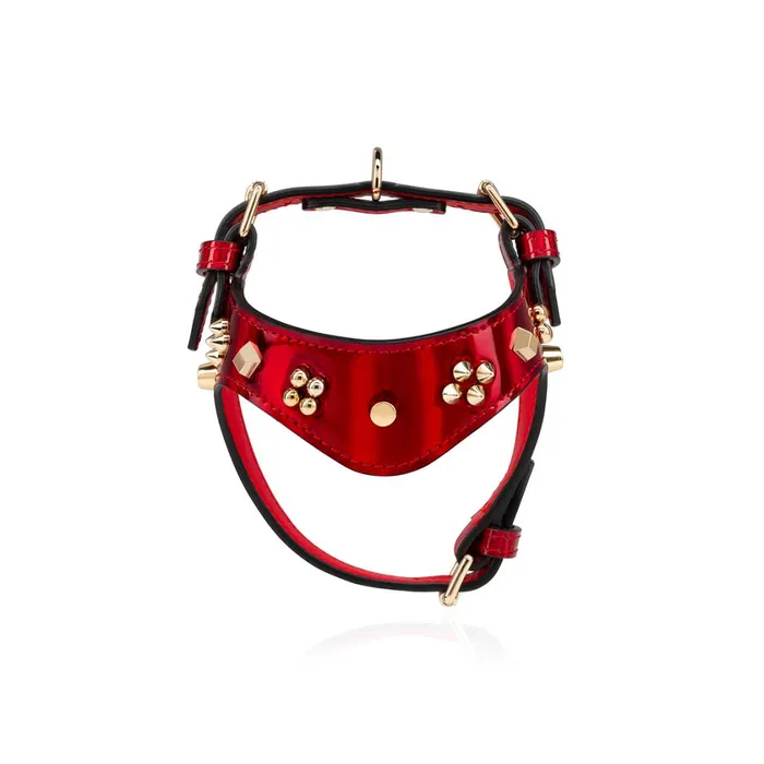 WomenMen Loubiharness XS Pet Harness 8211 Patent Calf Psychic And Spikes Carasky 8211 Loubi Red Christian Louboutin Pet Accessories WomenMen Loubiharness XS Pet Harness 8211 Patent Calf Psychic And Spikes Carasky 8211 Loubi Red Christian Louboutin Pet Accessories