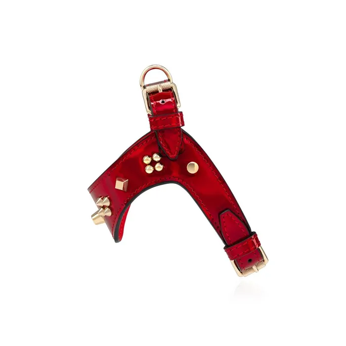 WomenMen Loubiharness XS Pet Harness 8211 Patent Calf Psychic And Spikes Carasky 8211 Loubi Red Christian Louboutin Pet Accessories WomenMen Loubiharness XS Pet Harness 8211 Patent Calf Psychic And Spikes Carasky 8211 Loubi Red Christian Louboutin Pet Accessories