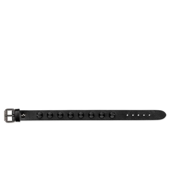 WomenMen Loubilink Bracelet 8211 Calf Leather And Spikes 8211 Black Black Christian Louboutin Bracelets