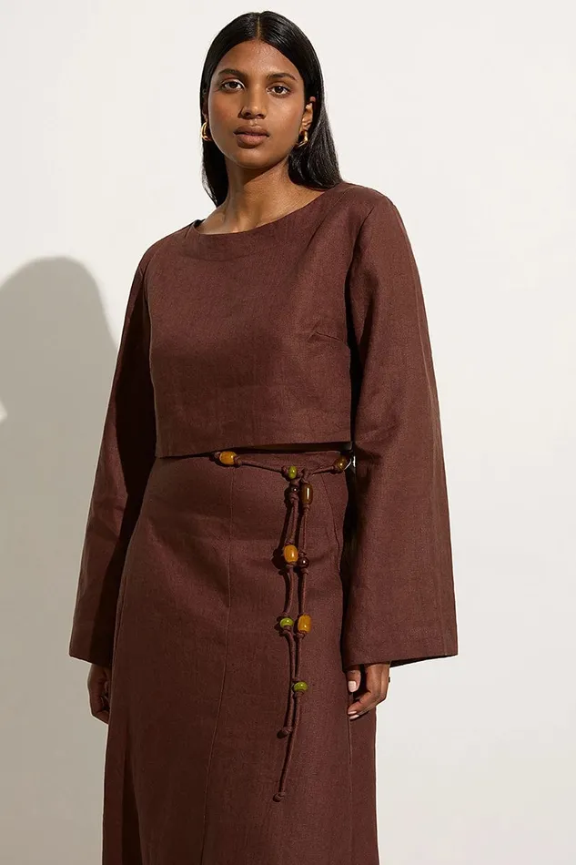 Women Menorca Top Tobacco 8211 Final Sale Faithfull The Brand Tops