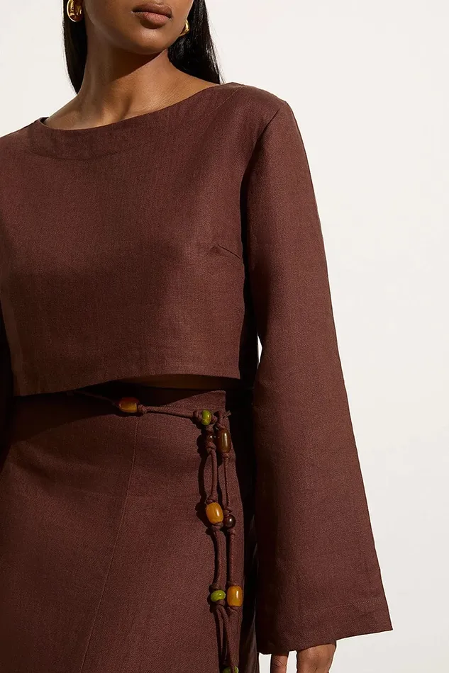 Women Menorca Top Tobacco 8211 Final Sale Faithfull The Brand Tops Women Menorca Top Tobacco 8211 Final Sale Faithfull The Brand Tops