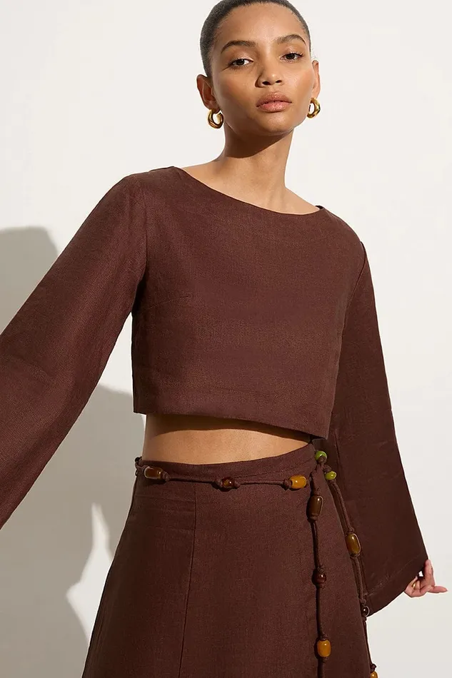 Women Menorca Top Tobacco 8211 Final Sale Faithfull The Brand Tops Women Menorca Top Tobacco 8211 Final Sale Faithfull The Brand Tops