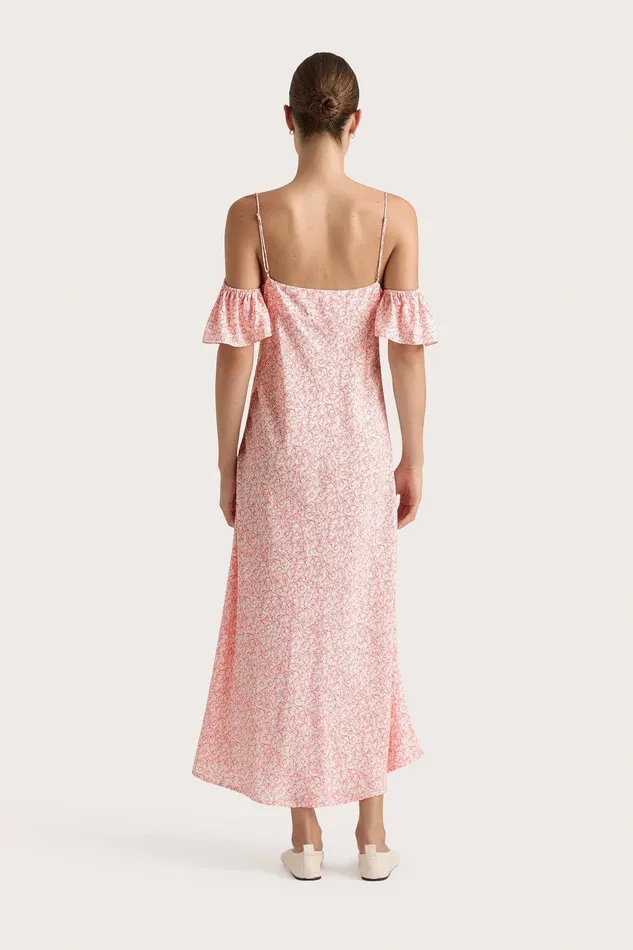 Women Menton Midi Dress Calla Vermillion Faithfull The Brand Dresses Women Menton Midi Dress Calla Vermillion Faithfull The Brand Dresses