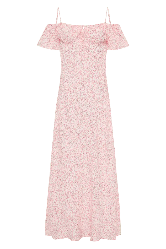 Women Menton Midi Dress Calla Vermillion Faithfull The Brand Dresses Women Menton Midi Dress Calla Vermillion Faithfull The Brand Dresses