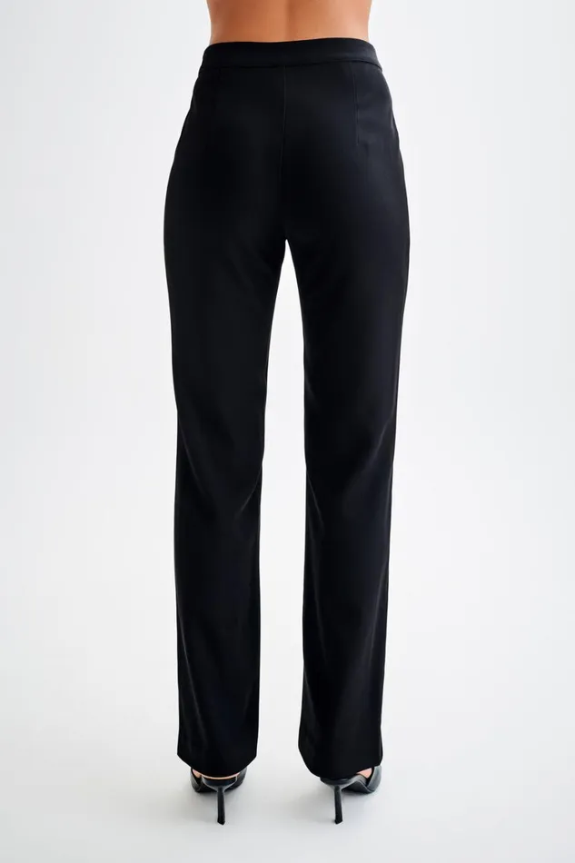 Women Meshki Bottoms Allanah Straight Leg Pant 8211 Black
