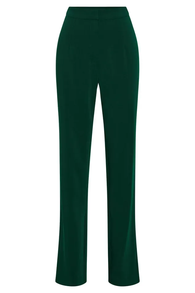 Women Meshki Bottoms Allanah Straight Leg Pant 8211 Forest Green