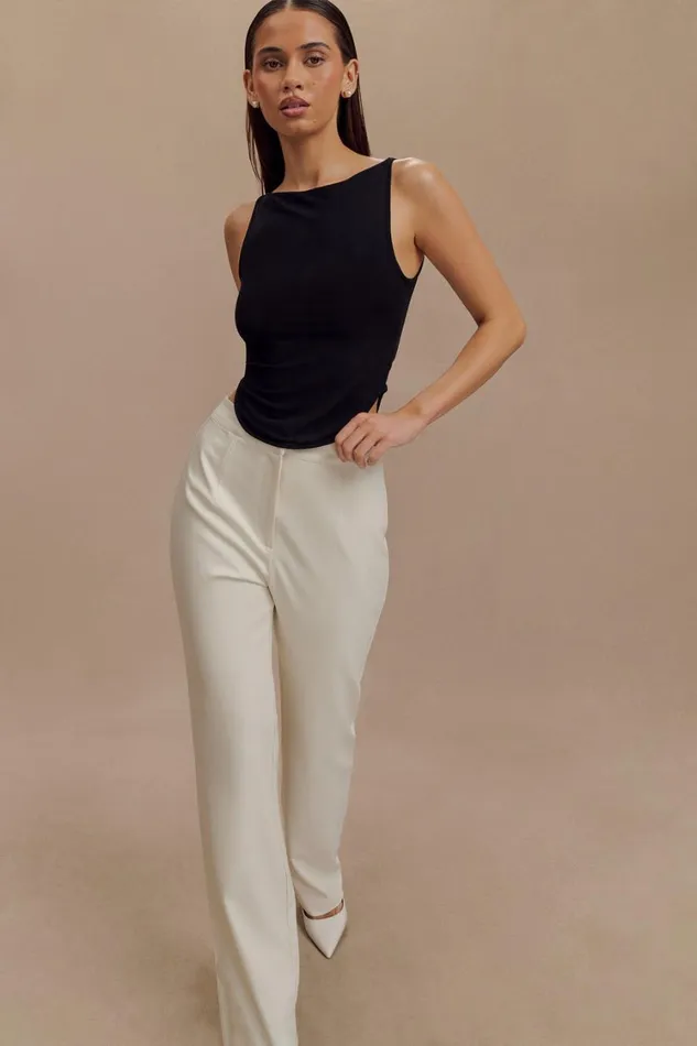 Women Meshki Bottoms Allanah Straight Leg Pant 8211 Ivory