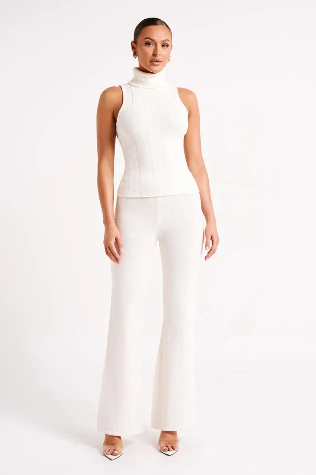 Women Meshki Bottoms Angelina Knit Pants 8211 Ivory