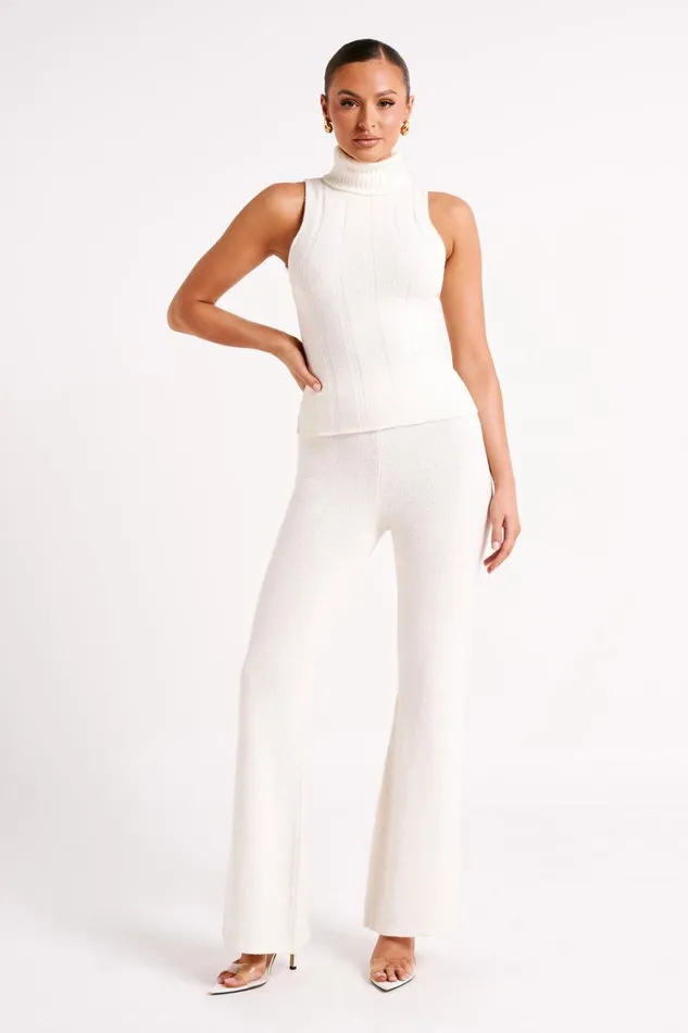 Women Meshki Bottoms Angelina Knit Pants 8211 Ivory