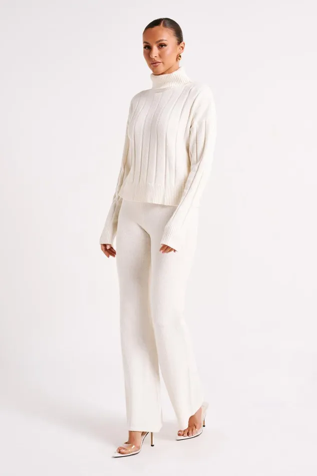 Women Meshki Bottoms Angelina Knit Pants 8211 Ivory