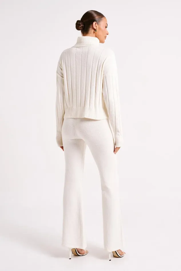 Women Meshki Bottoms Angelina Knit Pants 8211 Ivory