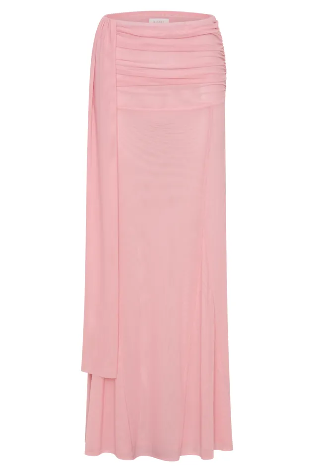 Women Meshki Bottoms Arna Mesh Maxi Skirt 8211 Candy Pink
