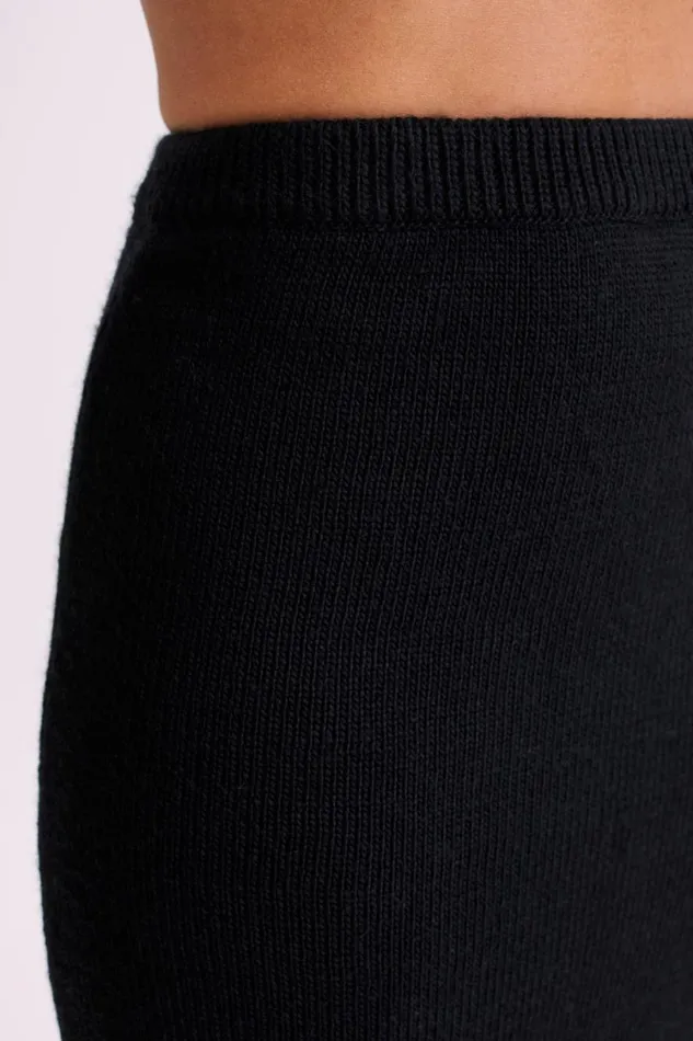 Women Meshki Bottoms Brittany Knit Midi Skirt 8211 Black