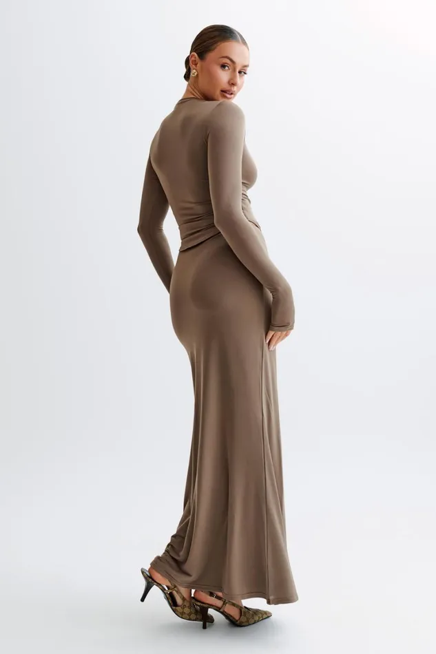 Women Meshki Bottoms Bruna Slinky Fishtail Maxi Skirt 8211 Coco