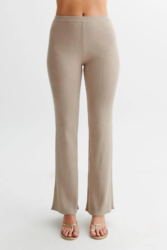 Women Meshki Bottoms Calypso Knit Trousers 8211 Tawny Grey